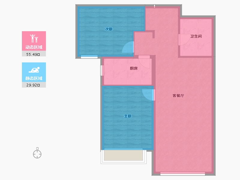 河北省-廊坊市-狮子城丁香园-77.57-户型库-动静分区