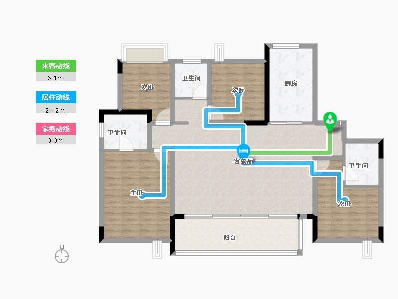 四川省-成都市-华侨城粼港樾府-125.86-户型库-动静线