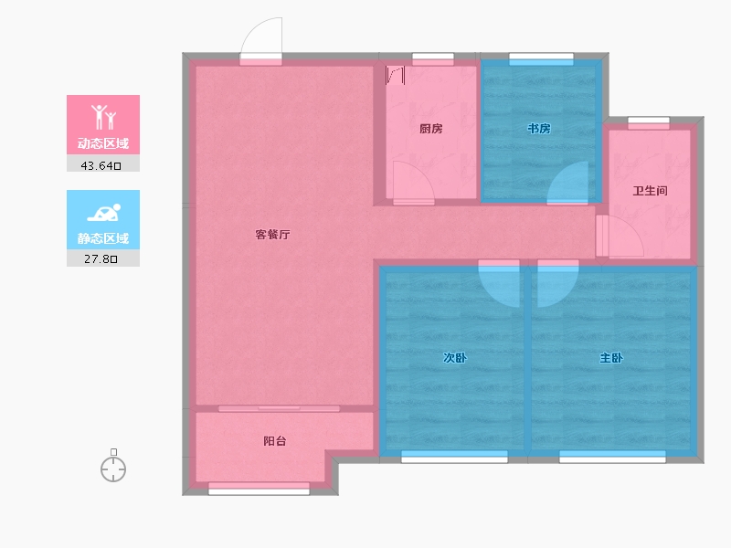 河北省-唐山市-花海国际-63.32-户型库-动静分区