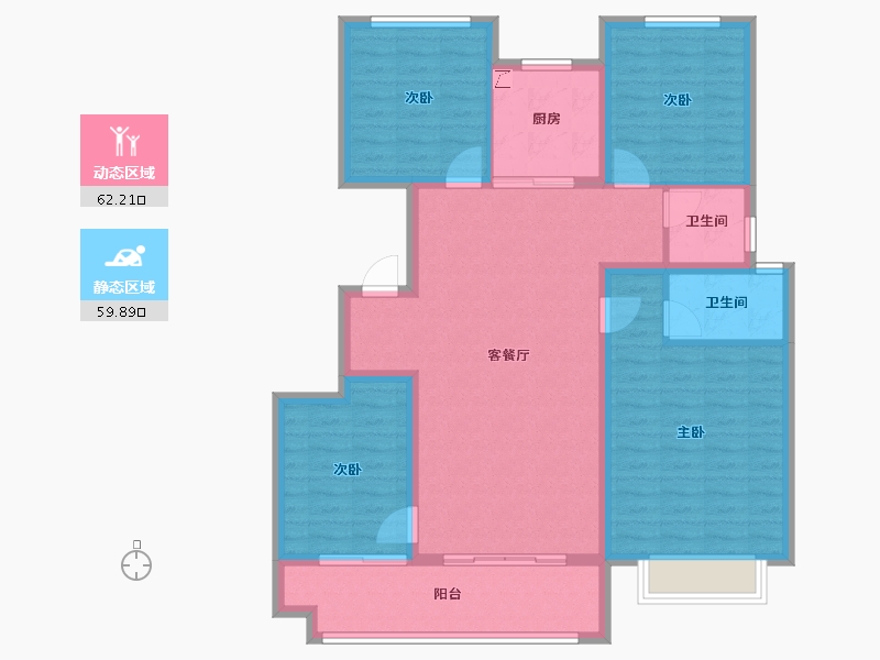 河北省-唐山市-花海未来城-110.03-户型库-动静分区