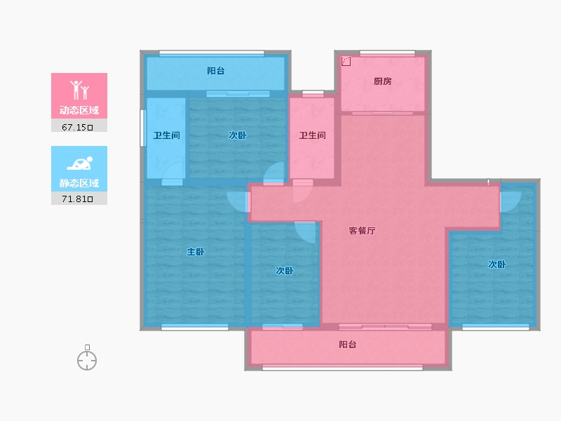 河北省-唐山市-花海国际-125.49-户型库-动静分区