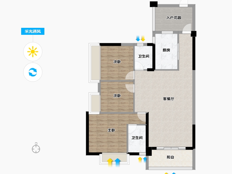 四川省-成都市-海布斯卡二期-96.02-户型库-采光通风