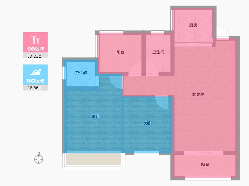 广西壮族自治区-桂林市-兴盛天鹅堡-73.02-户型库-动静分区