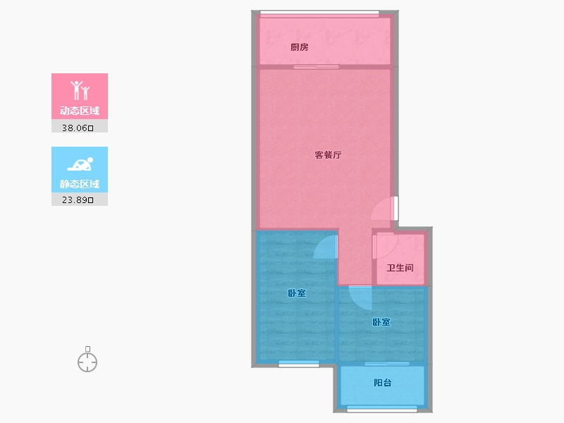 宁夏回族自治区-银川市-运祥小区-60.00-户型库-动静分区