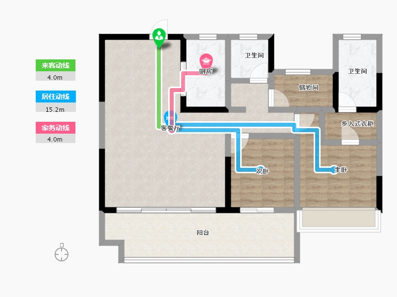 安徽省-六安市-远大楦悦-95.63-户型库-动静线