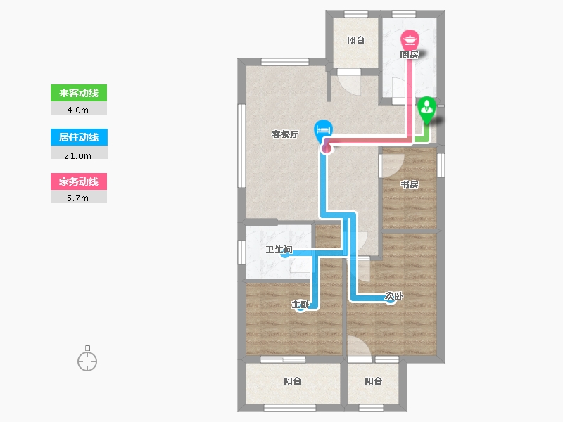 浙江省-宁波市-悦香园-86.00-户型库-动静线