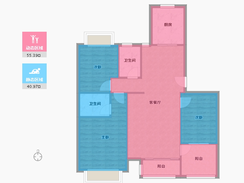 陕西省-西安市-天地源·枫林绿洲-100.00-户型库-动静分区