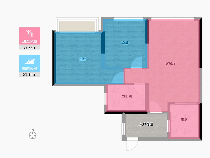 四川省-成都市-凯德世纪名邸东庭-54.97-户型库-动静分区