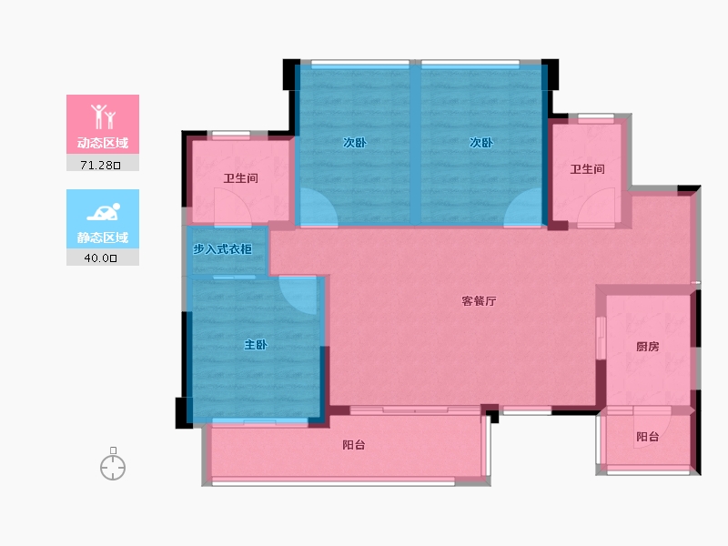 四川省-成都市-嘉合凤凰岛-100.01-户型库-动静分区