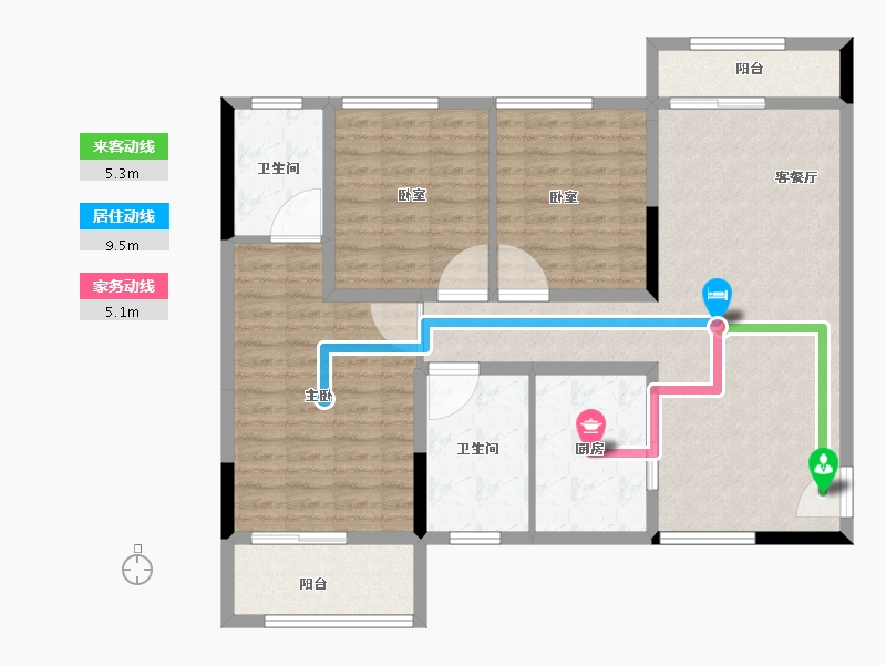 湖北省-孝感市-乾坤新城三期-110.40-户型库-动静线