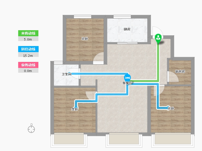 内蒙古自治区-包头市-远洲大都汇-70.88-户型库-动静线