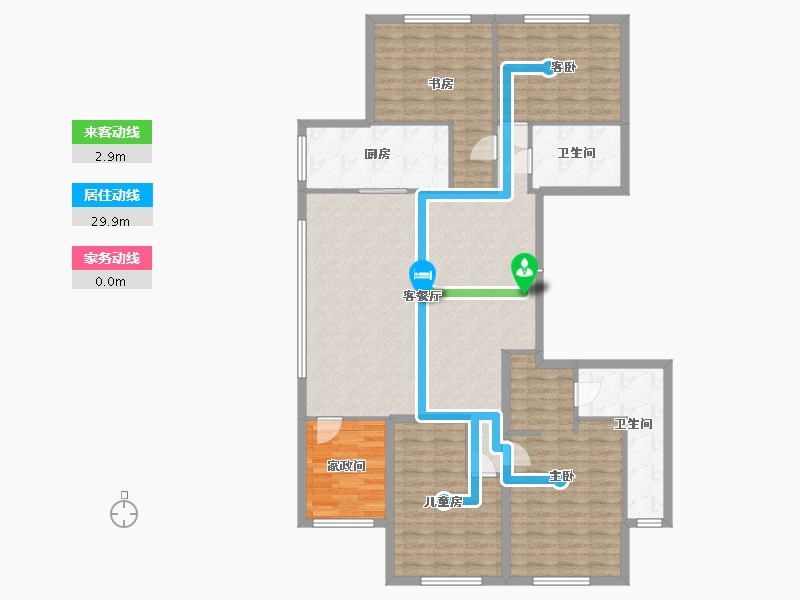 山东省-济南市-海尔绿城全运村锦兰园-南区-158.00-户型库-动静线