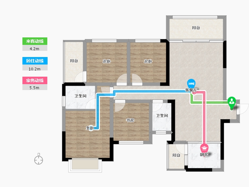 广西壮族自治区-桂林市-兴盛天鹅堡-99.43-户型库-动静线