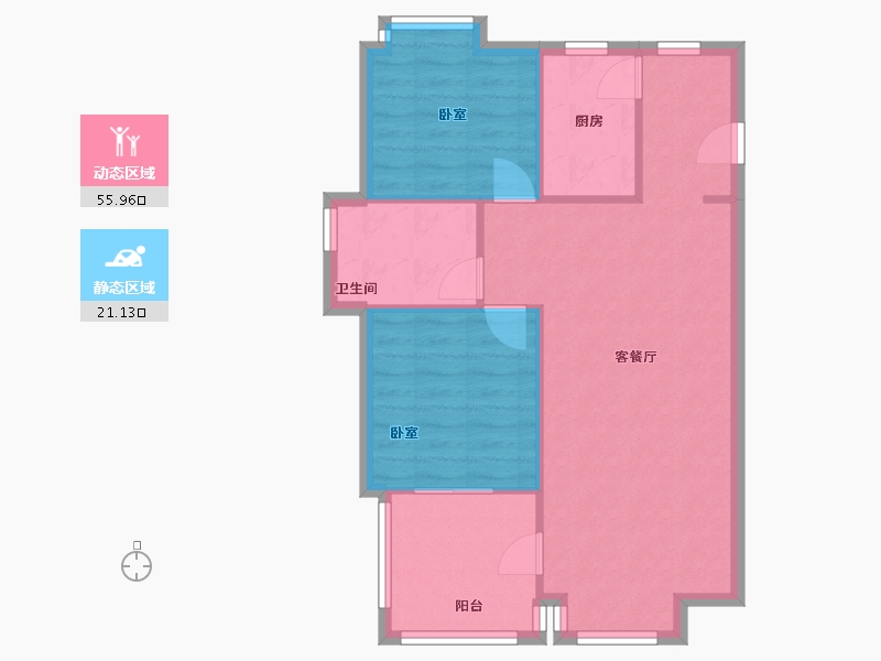 安徽省-合肥市-国耀·园上园-78.00-户型库-动静分区