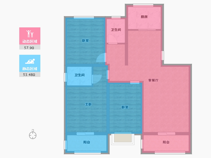 河南省-洛阳市-富力城小区-112.00-户型库-动静分区