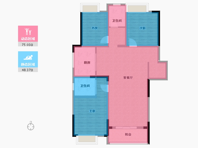 江西省-九江市-明旭 玉帘苑-110.90-户型库-动静分区