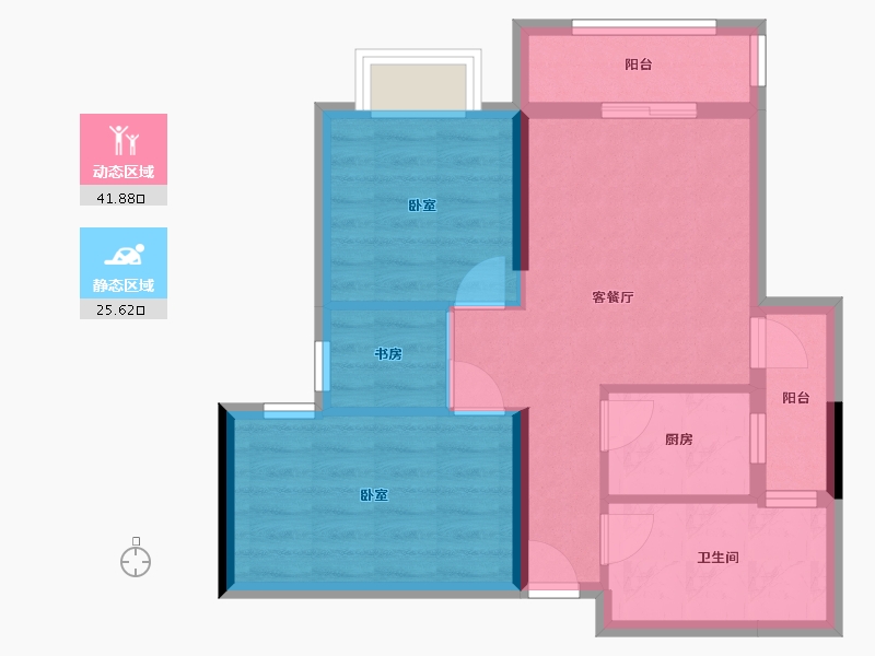 广东省-江门市-保利西海岸半岛-59.49-户型库-动静分区