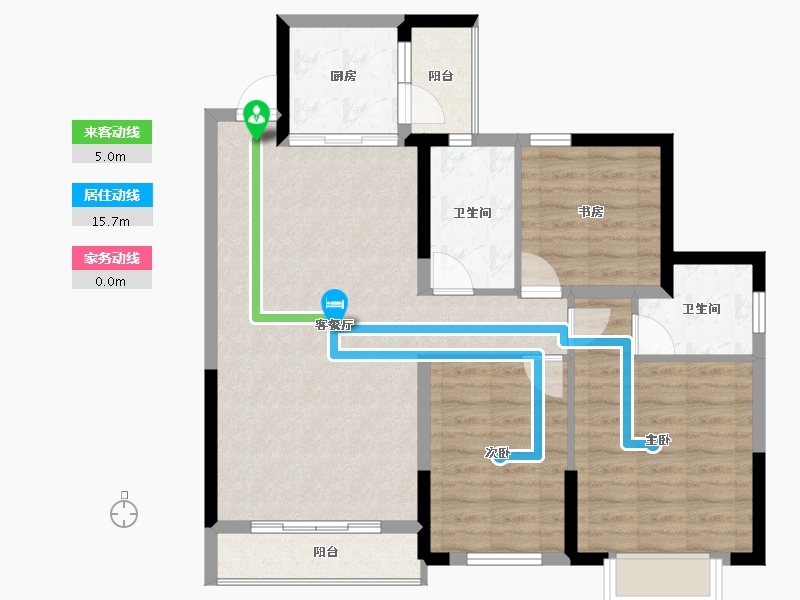 广西壮族自治区-桂林市-兴盛天鹅堡-86.06-户型库-动静线