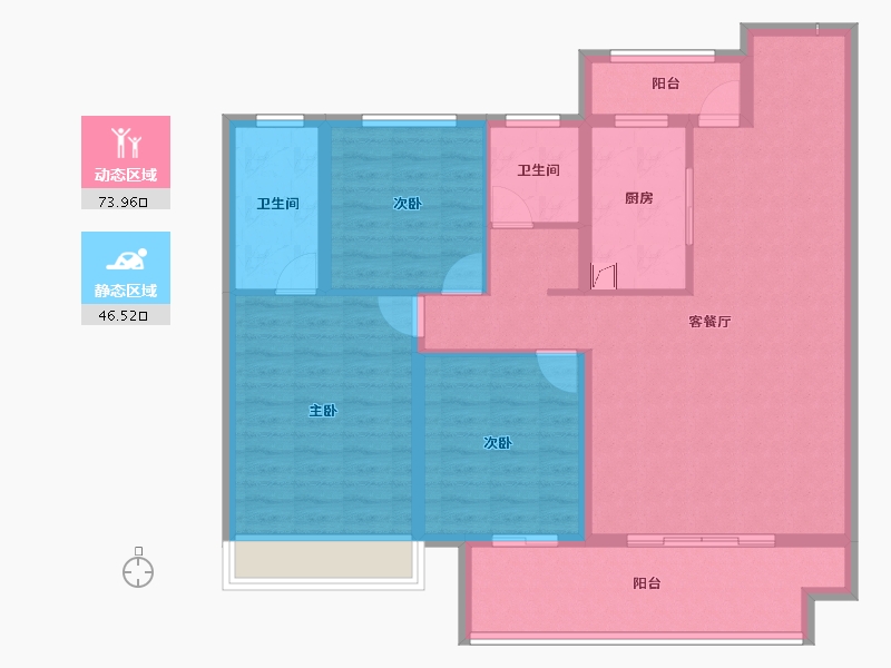 河南省-商丘市-建业神火·江山府-108.27-户型库-动静分区