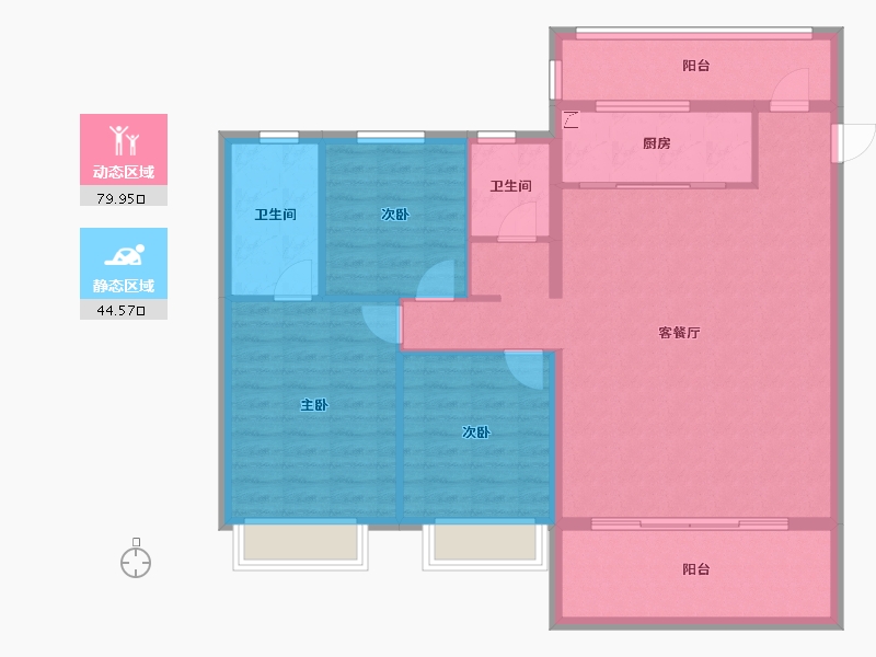 山西省-阳泉市-晋阳壹号院-113.27-户型库-动静分区