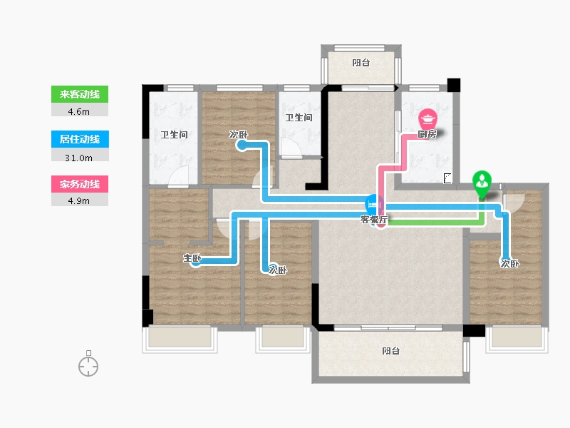 河南省-商丘市-绿地国际会展城-126.23-户型库-动静线