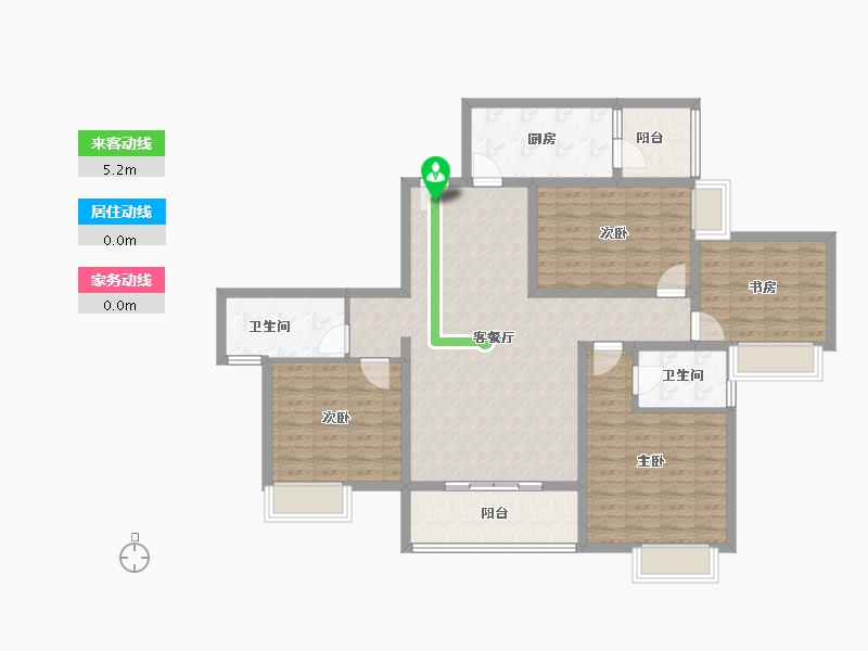 陕西省-安康市-御公馆三期-116.48-户型库-动静线