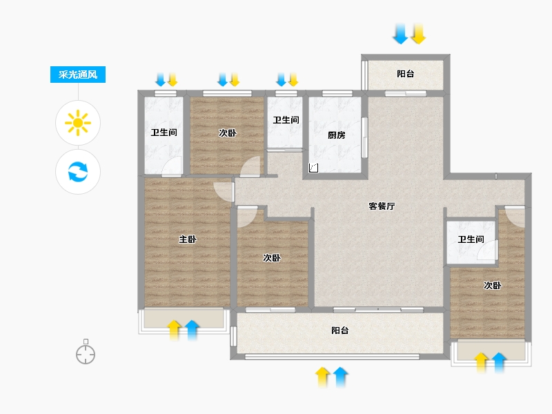 河南省-商丘市-建业神火·江山府-131.99-户型库-采光通风