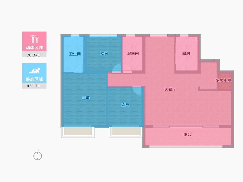 山西省-晋中市-保利·锦上-113.58-户型库-动静分区