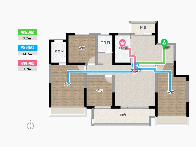 河南省-新乡市-建业城-113.83-户型库-动静线