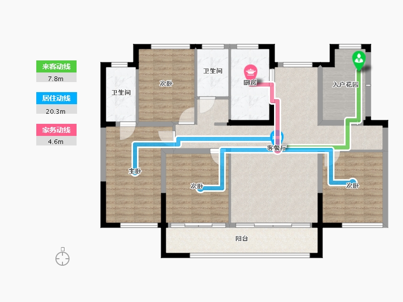 宁夏回族自治区-银川市-宁夏中房·西悦府-116.62-户型库-动静线