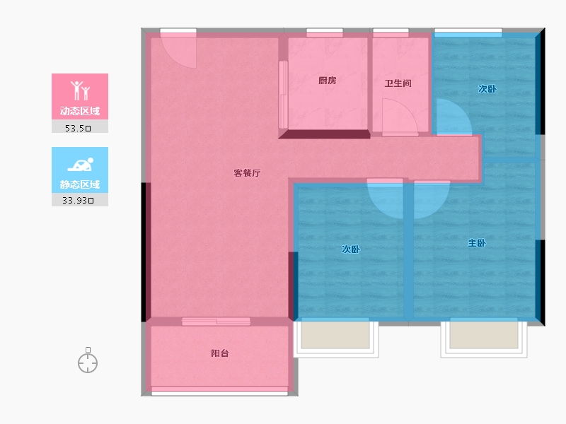 江苏省-连云港市-恒泰悦珑府-78.41-户型库-动静分区