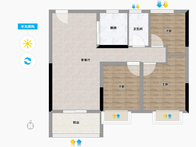 江苏省-连云港市-恒泰悦珑府-78.41-户型库-采光通风