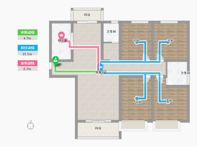 河南省-新乡市-高晟福润城-118.42-户型库-动静线