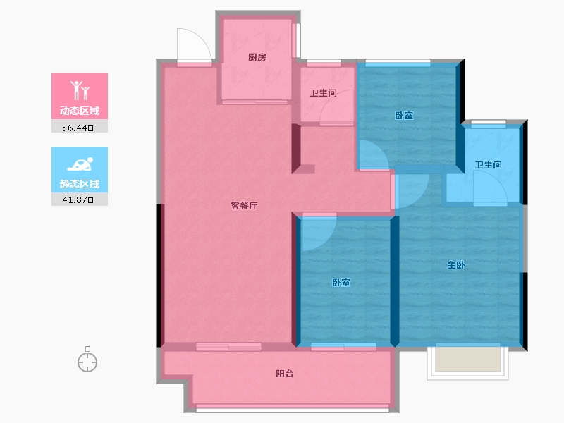 江苏省-连云港市-融盛状元府-88.01-户型库-动静分区