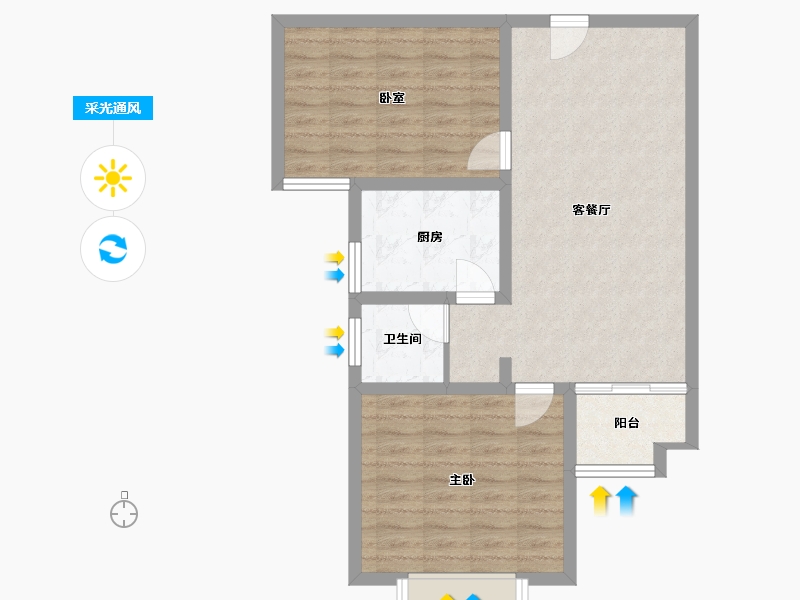 河南省-新乡市-高晟福润城-70.10-户型库-采光通风