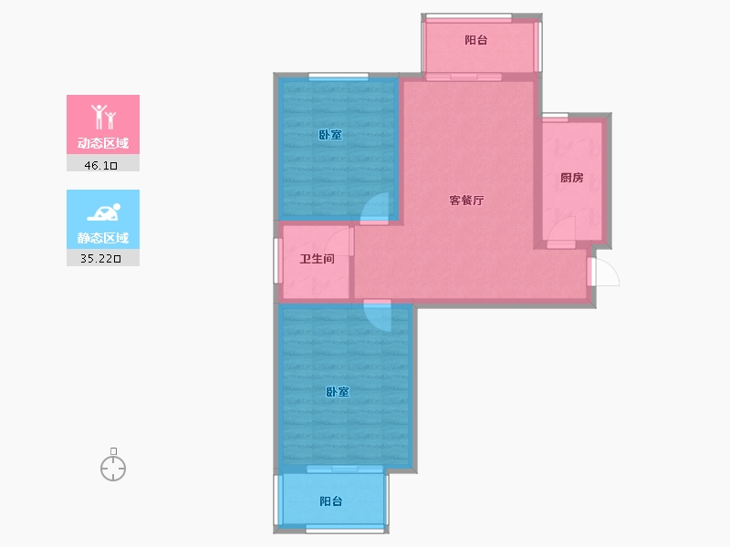 河南省-新乡市-高晟福润城-72.58-户型库-动静分区