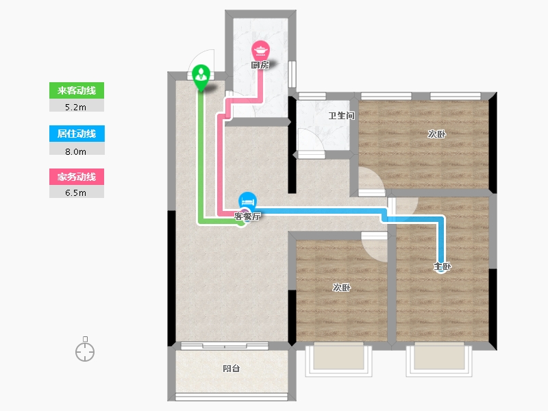 江苏省-连云港市-恒泰悦珑府-78.40-户型库-动静线