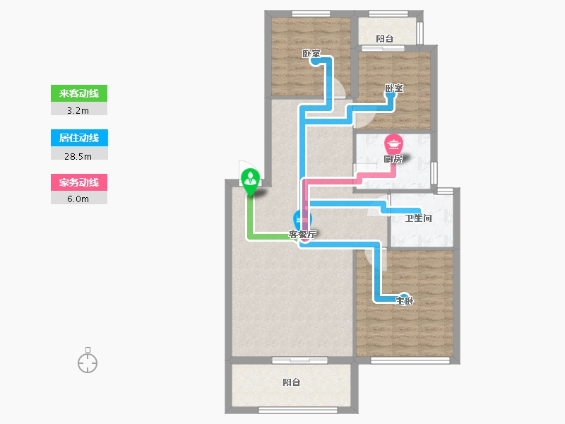 湖南省-长沙市-澳海望洲府-91.00-户型库-动静线