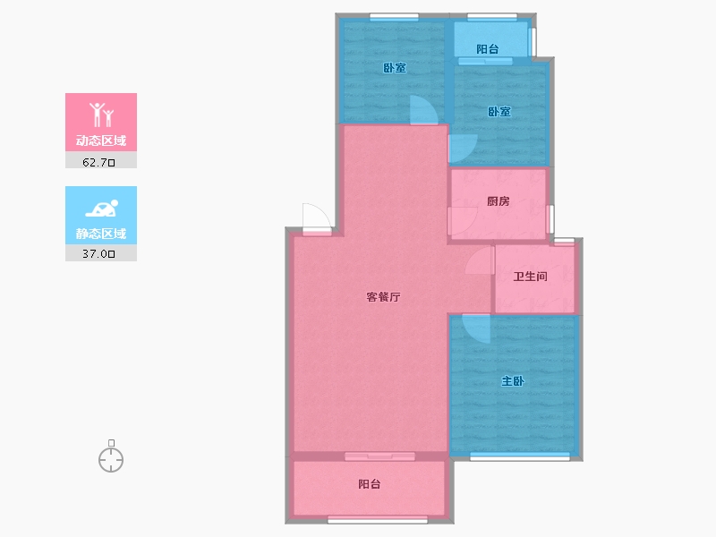 湖南省-长沙市-澳海望洲府-91.00-户型库-动静分区