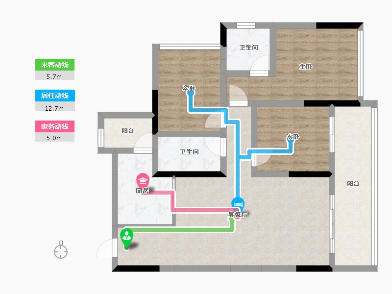 广西壮族自治区-桂林市-彰泰冠臻园-91.03-户型库-动静线