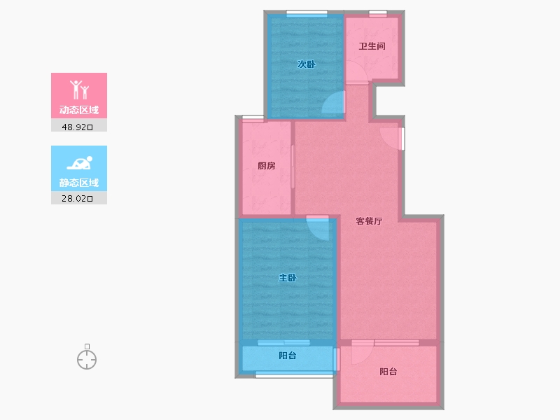 河北省-保定市-逸趣城-68.38-户型库-动静分区