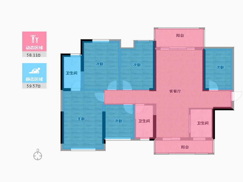 广西壮族自治区-桂林市-溯禾龙脊学府-105.78-户型库-动静分区