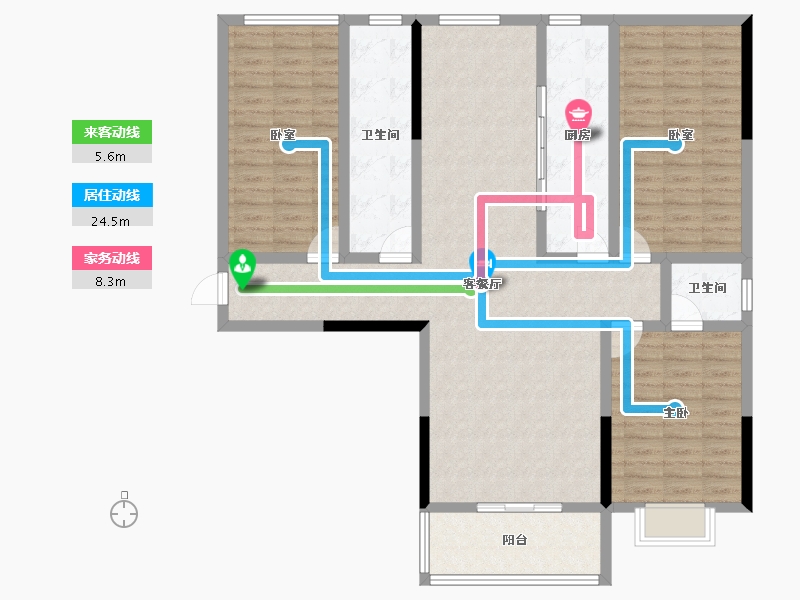 湖北省-孝感市-春晓苑二期-128.05-户型库-动静线