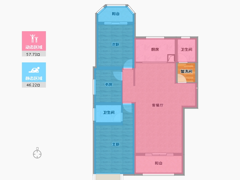 陕西省-渭南市-天御华庭-143.25-户型库-动静分区