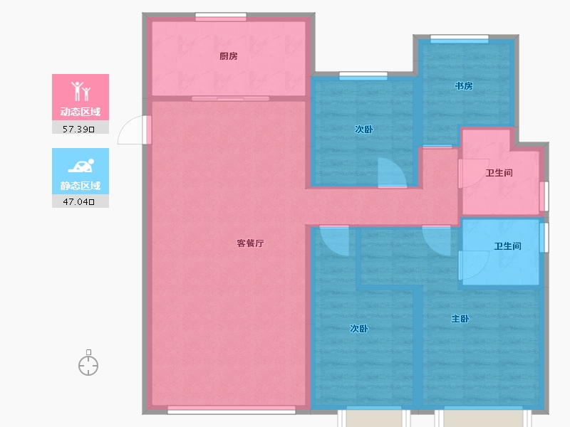 新疆维吾尔自治区-乌鲁木齐市-中南铂悦府-110.00-户型库-动静分区