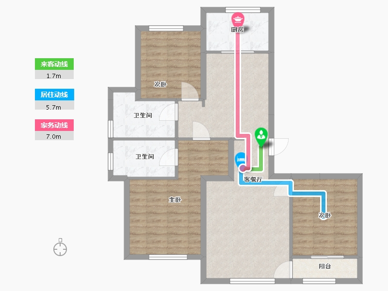 山东省-青岛市-绿城海棠印月-101.00-户型库-动静线