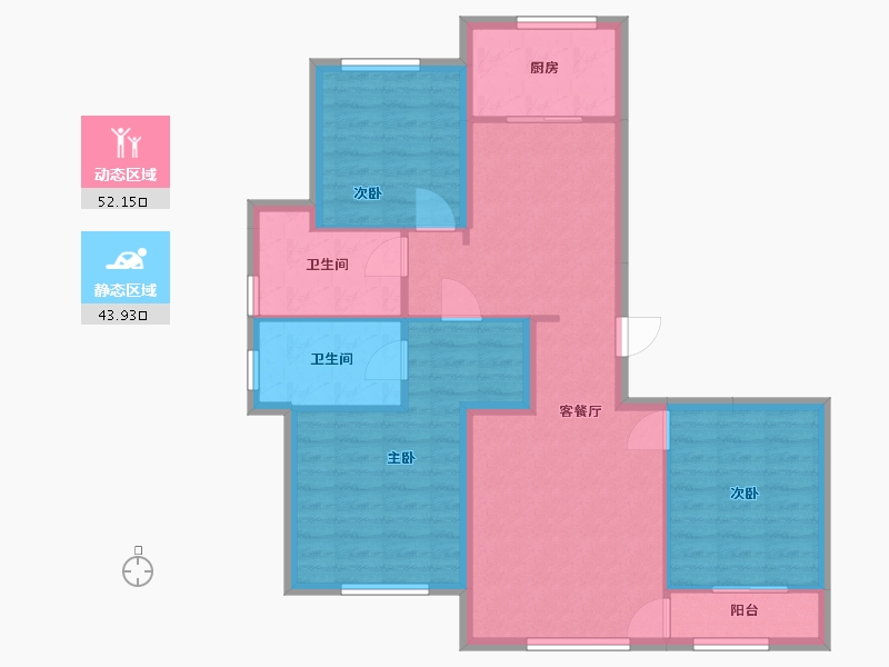 山东省-青岛市-绿城海棠印月-101.00-户型库-动静分区