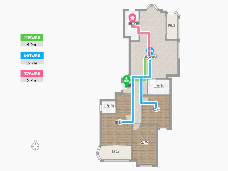 湖南省-长沙市-中航城-134.00-户型库-动静线