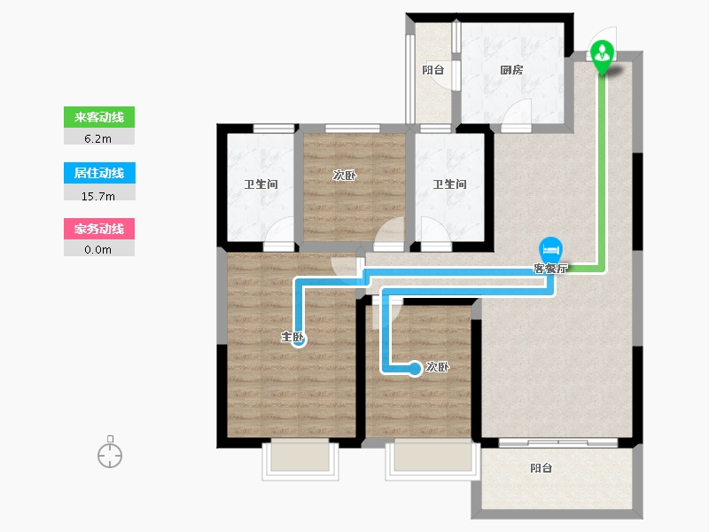 安徽省-六安市-新滨湖恒大文化旅游城-97.48-户型库-动静线