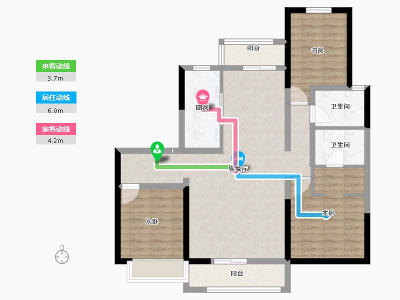 内蒙古自治区-包头市-中国铁建景晟学府-91.97-户型库-动静线